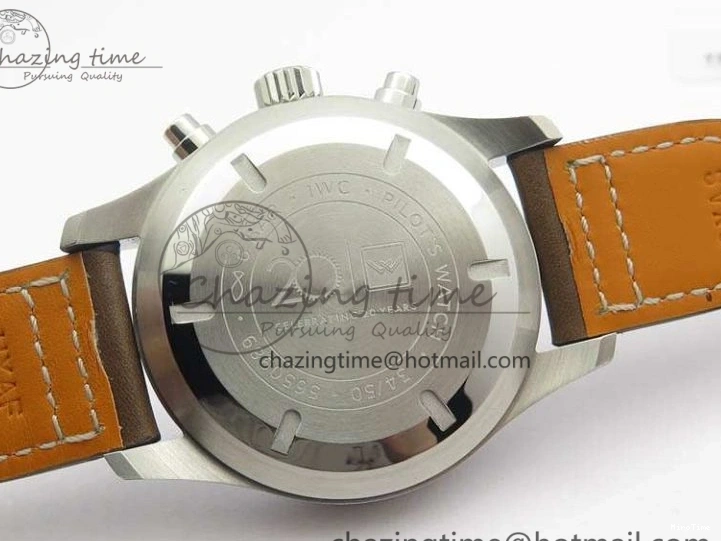 MIROTIME 0301 Pilot Chrono 20th ZF 1:1 Best Edition Black Dial On Brown Leather Strap A ZeroBulk 7236